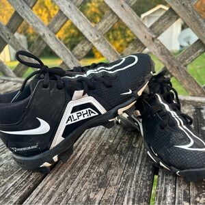 Nike Alpha Menace 3 Shark Youth Football Cleats- 3Y Black
